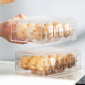 계란 보관함 계란트레이 12구 에그 달걀 수납함 서랍형 개별 적층보관 냉장고정리