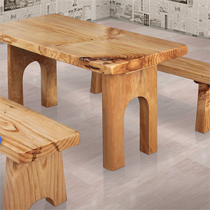 블루파인 책상/통나무 원목식탁/테이블